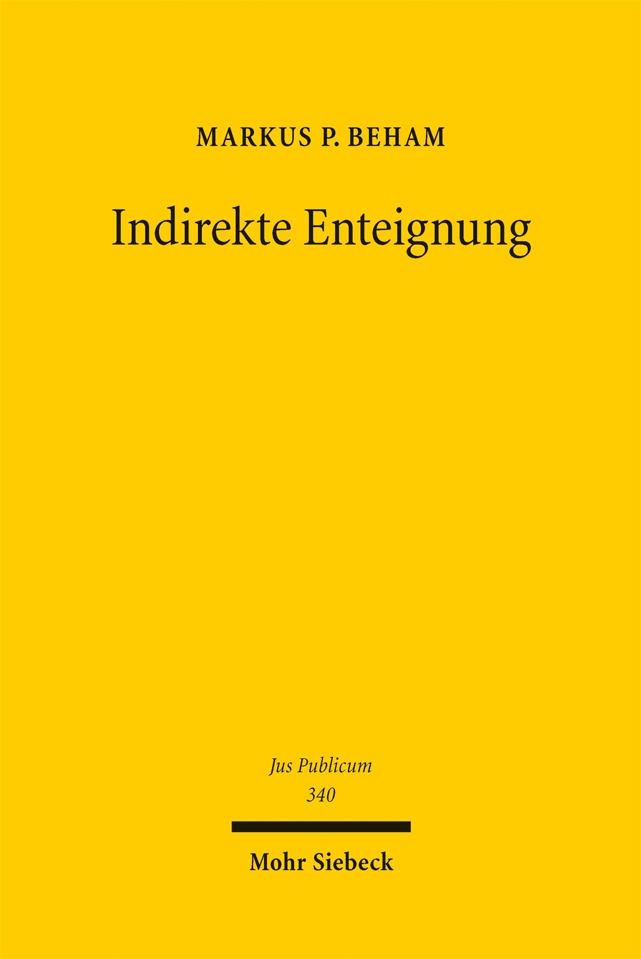 Cover image for Indirekte Enteignung ISBN 9783161636783